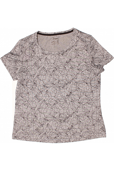 CRIVIT SPORTS Dámské Sportovní Tričko šedé Geometrický Potisk Krátký Rukáv Vel. M