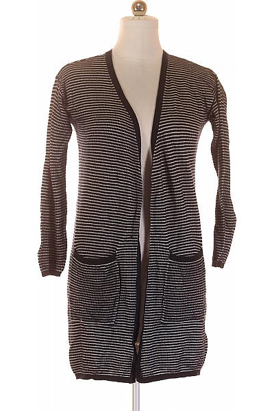 Esmara Dámský dlouhý kardigan černobílý pruhovaný pletený bez zapínání Vel. M | Esmara | obrázek 2