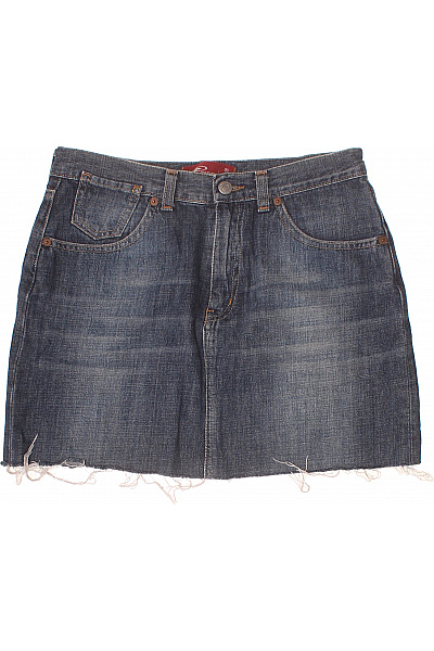 BIg Star  Dámská džínová sukně mini s kapsami a třásněmi modrá Vel. S | BIg Star  | obrázek 2