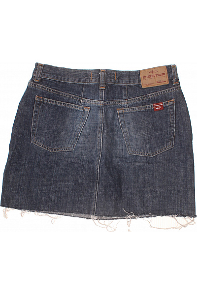 BIg Star  Dámská džínová sukně mini s kapsami a třásněmi modrá Vel. S | BIg Star  | obrázek 3