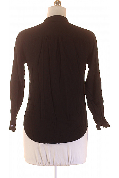 House Dámská černá košile dlouhý rukáv kapsy ležérní business Vel. m | House | obrázek 3