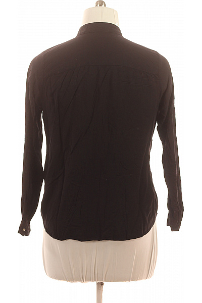 sinsay Dámská černá propínací košilová halenka s dlouhým rukávem a kapsami elegantní Velikost XL | sinsay | obrázek 3