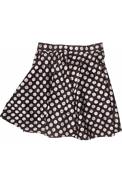 Dámská áčková sukně s puntíky černobílá Vel. L | Unimoda | obrázek 2