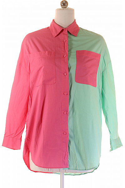 sinsay Bavlněná dámská košile dlouhý rukáv barevná oversized ležérní Vel. M | sinsay | obrázek 2