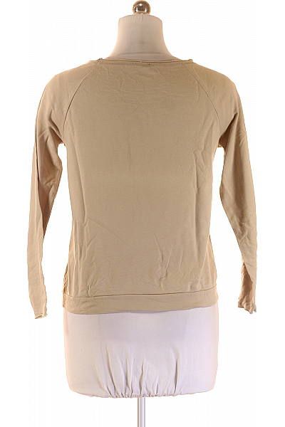 Dámská béžová úpletová halenka s dlouhým rukávem a kamínky Velikost M | Unimoda | obrázek 3