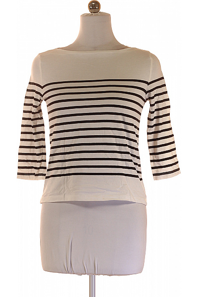 MANGO Dámské tričko pruhované lodičkový výstřih tříčtvrteční rukáv basic Vel. M | MANGO | obrázek 2