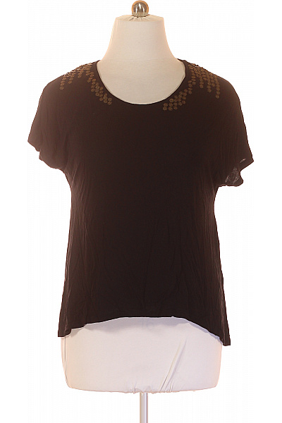 Jednoduché Dámské Tričko Černé Vel. XL | Unimoda | obrázek 2