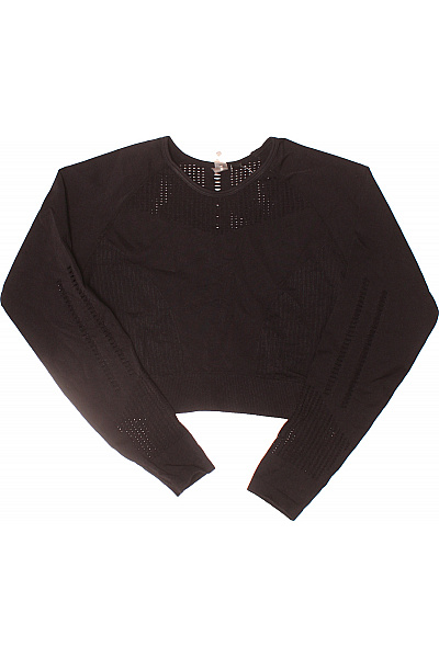 ONLY Dámské černé Sportovní Crop Top S Dlouhým Rukávem Fitness Velikost M