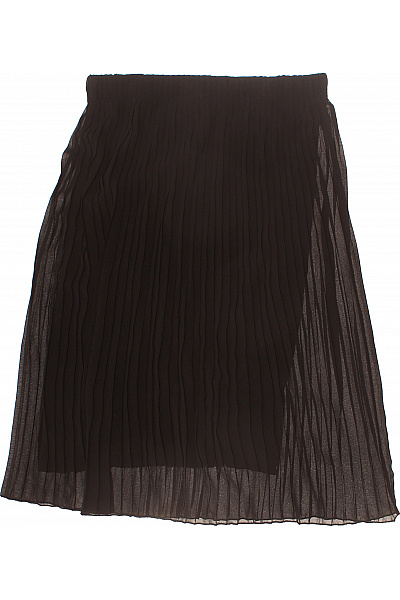 Dámská černá plisovaná midi sukně s gumou v pase průsvitná Vel. S | Unimoda | obrázek 2