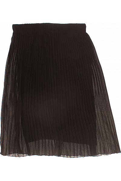 Dámská černá plisovaná midi sukně s gumou v pase průsvitná Vel. S | Unimoda | obrázek 3