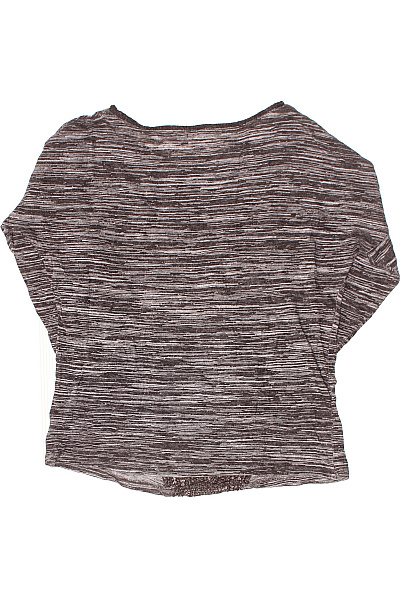 Dámský hnědý pruhovaný pletený pulovr s copánkovým vzorem Vel. L | Unimoda | obrázek 3