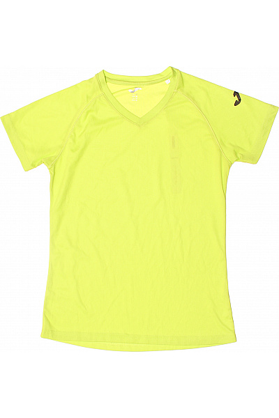 Dámské neonově žluté sportovní funkční tričko s krátkým rukávem V výstřih Vel. M | Unimoda | obrázek 2
