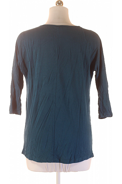 BODY FLIRT Dámské tričko modrozelené s tříčtvrtečním rukávem a křížením výstřihu Vel. 40-42 | BODY FLIRT | obrázek 3