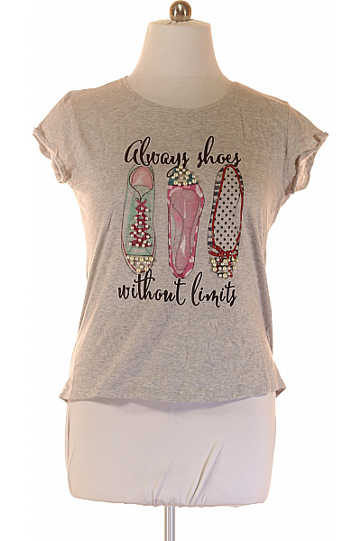 Dámské Tričko Šedé Second hand Vel. L | JEAN PASCALE | obrázek 2