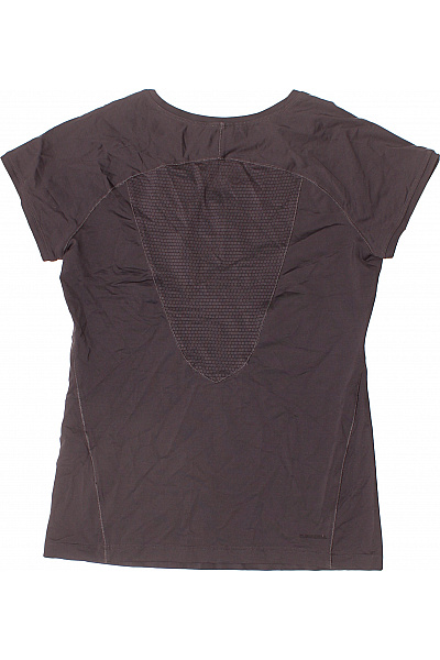 ADIDAS Dámské sportovní tričko tmavě hnědé funkční s krátkým rukávem V-výstřih Velikost DE 40 | ADIDAS | obrázek 3
