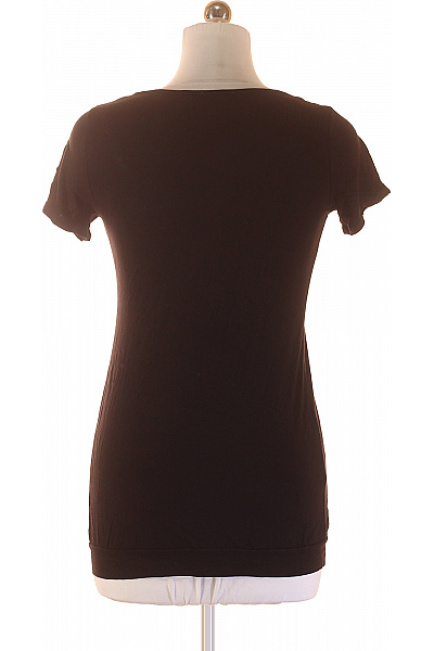 Orsay Dámské Hnědé Tričko Krátký Rukáv Kulatý Výstřih Mašle Vel. S | Orsay | obrázek 2