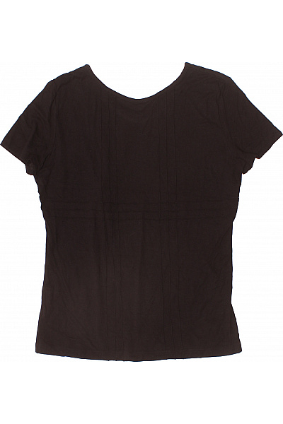 BETTY BARCLAY Dámské černé Tričko S Krátkým Rukávem A Plisováním Basic Vel. M