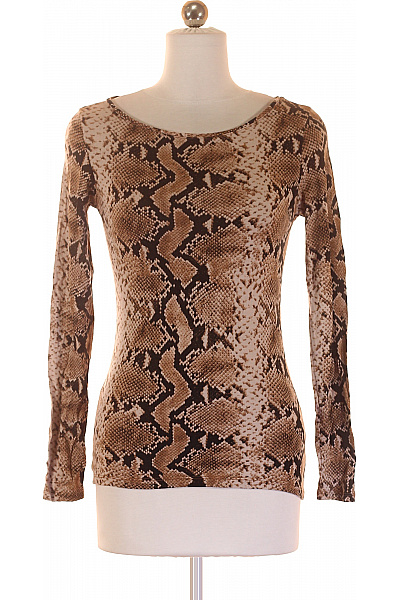 Dámské Tričko s Potiskem Hnědé Amisu Second hand Vel. XS | Amisu | obrázek 2