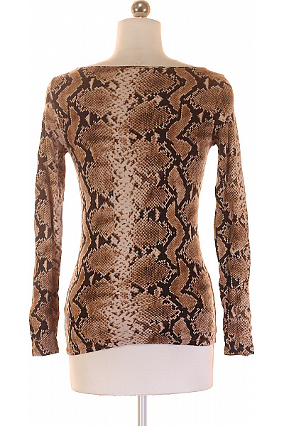 Dámské Tričko s Potiskem Hnědé Amisu Second hand Vel. XS | Amisu | obrázek 3