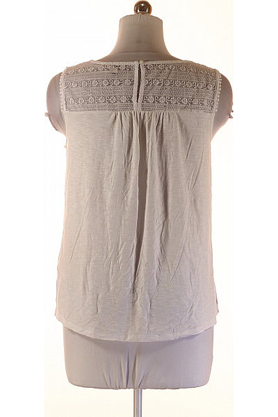 Street One Dámská bílá letní halenka bez rukávů krajková vyšívaná volná Velikost 40 | Street One | obrázek 2