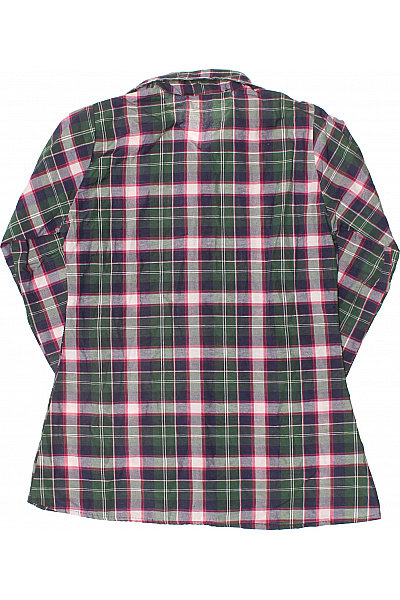 Dámská dlouhá kostkovaná košile zelená modrá růžová ležérní Vel. EU 40 | Unimoda | obrázek 2
