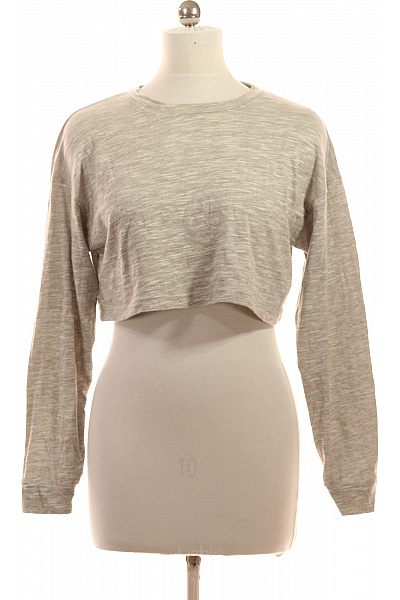 Missguided Dámské tričko crop top s dlouhým rukávem šedé basic Velikost 38 | Missguided | obrázek 2