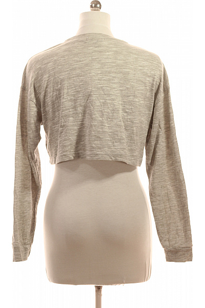 Missguided Dámské tričko crop top s dlouhým rukávem šedé basic Velikost 38 | Missguided | obrázek 3