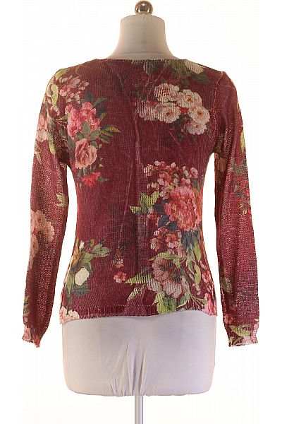 Dámský propínací pletený kardigan se vzorem květin podzimní jarní Velikost M | Unimoda | obrázek 2