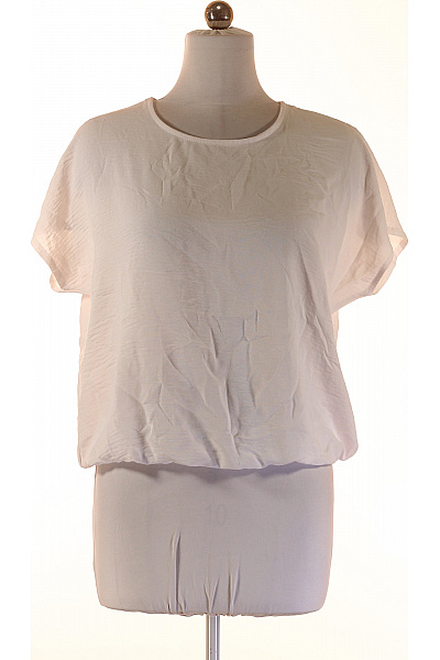 Bílá volná halenka s krátkým rukávem a gumou v pase Vel. XXL | Unimoda | obrázek 2