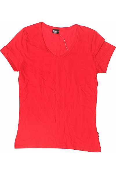 Jednoduché Dámské Tričko Červené Vel. M | sam73 | obrázek 2