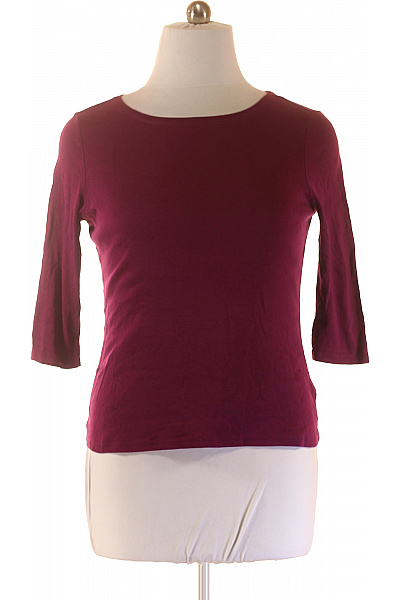 Jednoduché Dámské Tričko Fialové Vel. L | Montego | obrázek 2