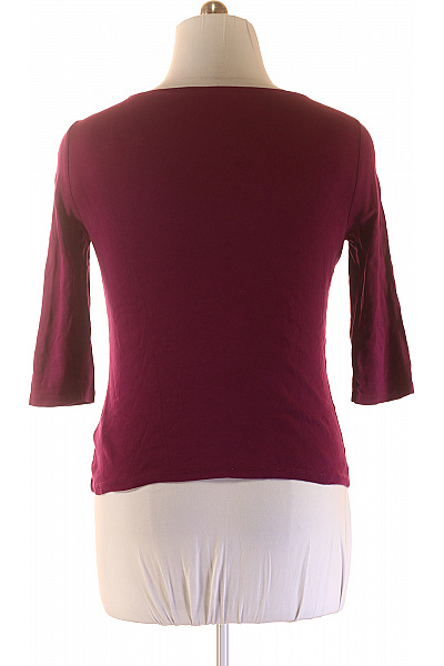 Jednoduché Dámské Tričko Fialové Vel. L | Montego | obrázek 3