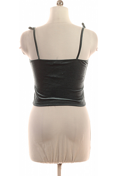 Bik Bok Dámský crop top sametový špagetová ramínka hranatý výstřih Velikost m | Bik Bok | obrázek 3