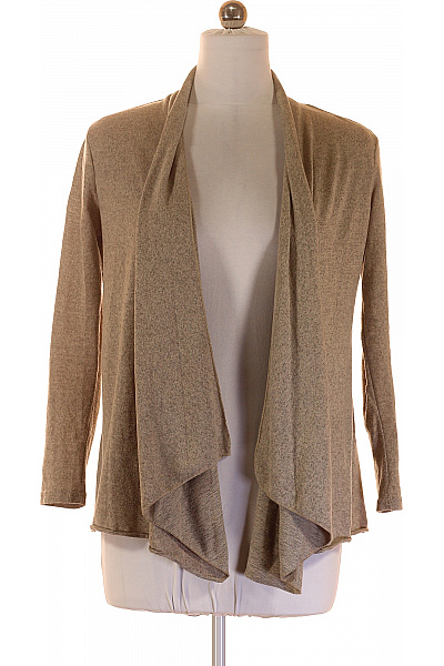 Dámský polyesterový kardigan béžový volný lehký elegantní bez zapínání Velikost M | Unimoda | obrázek 2