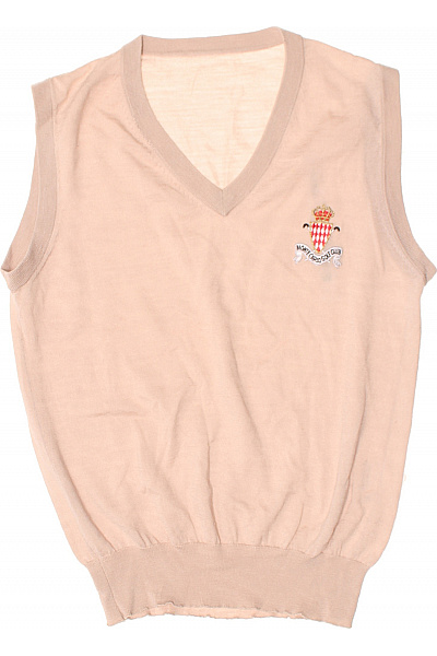 Dámská béžová pletená vesta Monte Carlo Golf Club V-výstřih Velikost 40 | Unimoda | obrázek 2