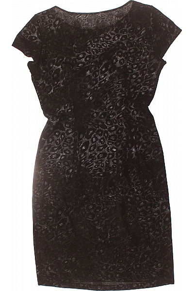 Černé pouzdrové šaty se zvířecím vzorem krátké elegantní upnuté Vel. S | Unimoda | obrázek 3