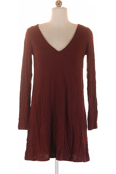 Letní  Šaty Vínová Second hand Vel. S | basic | obrázek 2