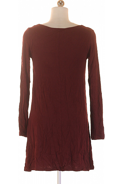 Letní  Šaty Vínová Second hand Vel. S | basic | obrázek 3