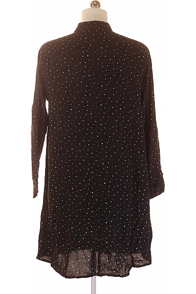 Janina Černé viskózové šaty tunikové s dlouhým rukávem a potiskem srdíček Vel. EU 42 | Janina | obrázek 3