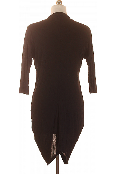 F&F Dámský viskózový kardigan černý lehký volný asymetrický prodloužený bez zapínání Vel. 42 | F&F | obrázek 3