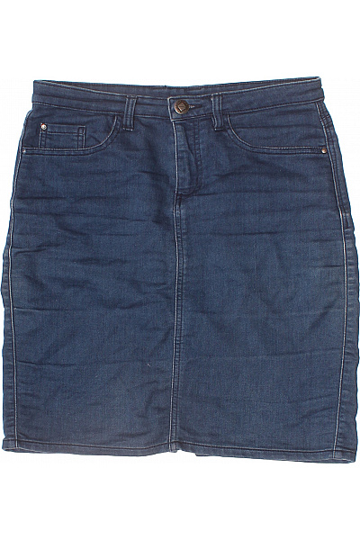 Esmara Dámská džínová sukně ke kolenům s kapsami modrá bavlněná rovná Velikost 36 | Esmara | obrázek 2