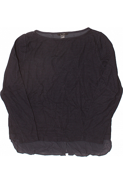 Esmara Dámská Tmavá Pletená Halenka Dlouhý Rukáv Lodičkový Výstřih Prodloužená Velikost M