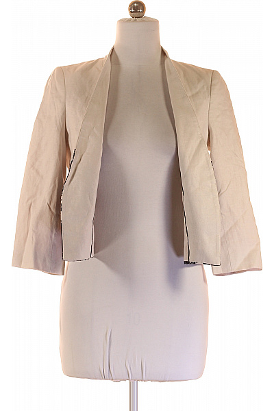 Marks & Spencer Dámské sako béžové květované elegantní krátké s 3/4 rukávem Velikost 12 | Marks & Spencer | obrázek 4