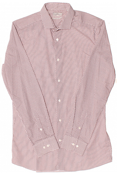 Next Vzorovaná Pánská Košile Vínová Vel. 38 | Next | obrázek 2