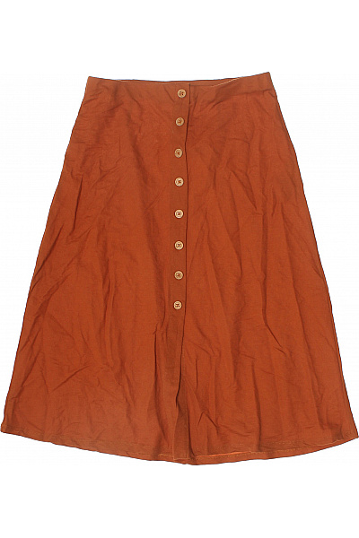 ONLY Oranžová áčková midi sukně s knoflíky z viskózy Velikost S | ONLY | obrázek 2