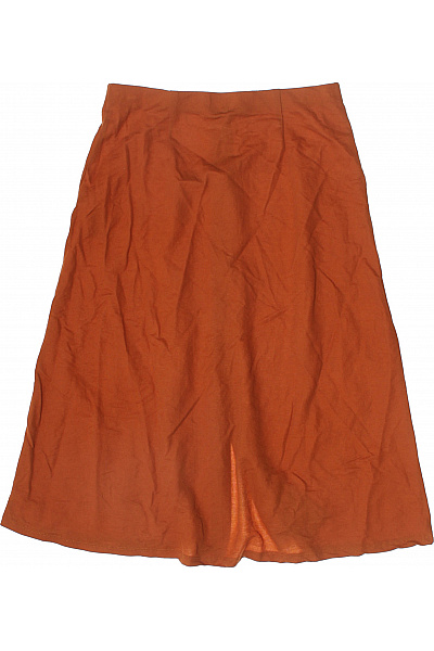 ONLY Oranžová áčková midi sukně s knoflíky z viskózy Velikost S | ONLY | obrázek 3