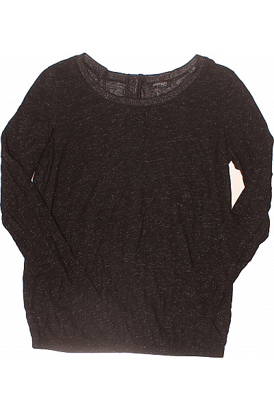 Tchibo Dámské černé tričko dlouhý rukáv třpytivé lodičkový výstřih Vel. S | Tchibo | obrázek 2