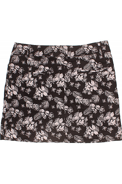 LINDEX Dámská áčková sukně s květinovým potiskem černobílá bavlna Velikost 44 | LINDEX | obrázek 3