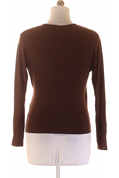 Marks & Spencer Dámské hnědé tričko zavinovací s dlouhým rukávem jednobarevné basic Velikost 12 | Marks & Spencer | obrázek 2
