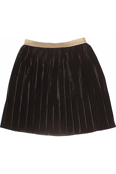 Dívčí černá plisovaná sukně s lurexovým pasem Velikost 158 | Unimoda | obrázek 2